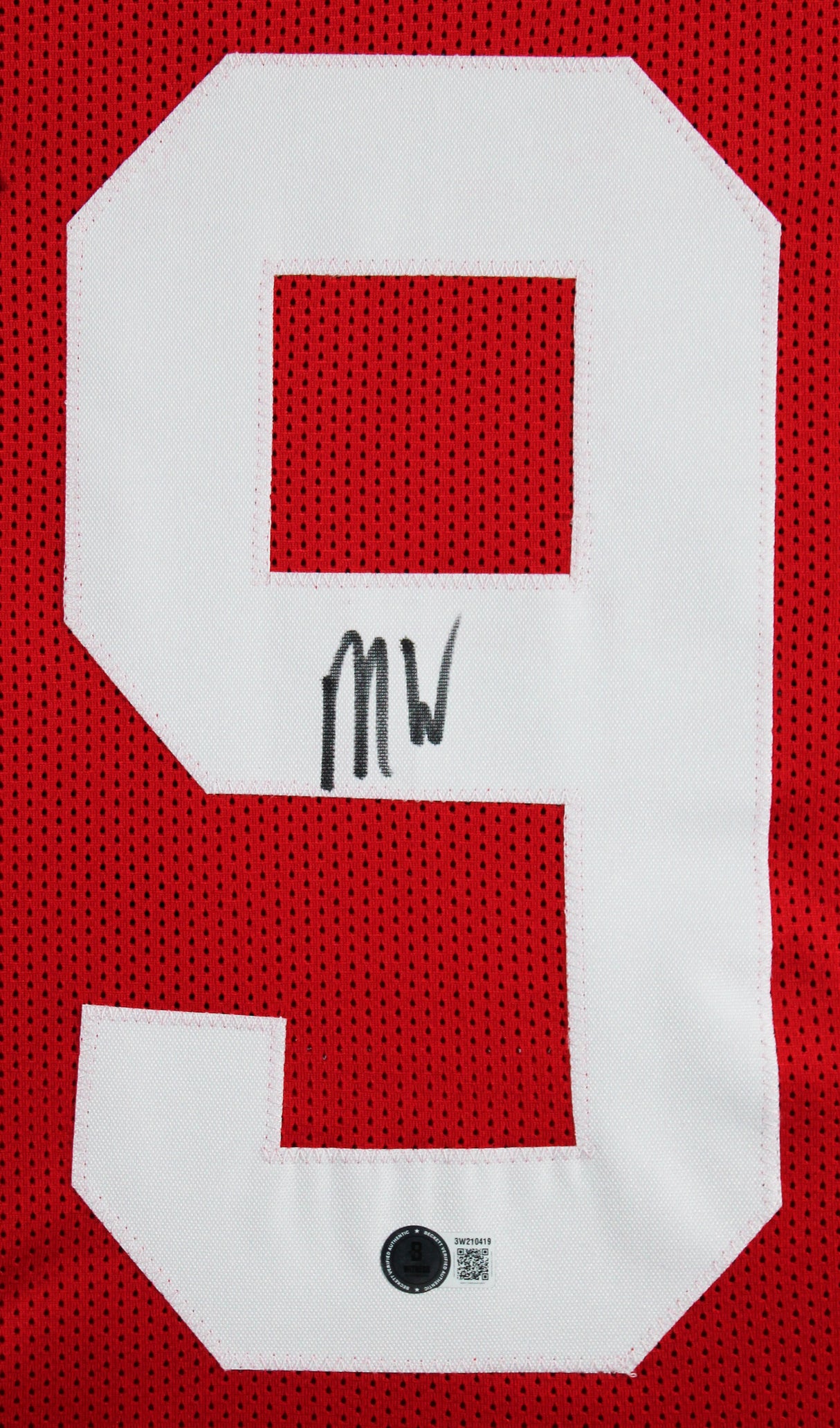 Mykel Williams Authentic Signed Red Pro Style Framed Jersey BAS Witnessed