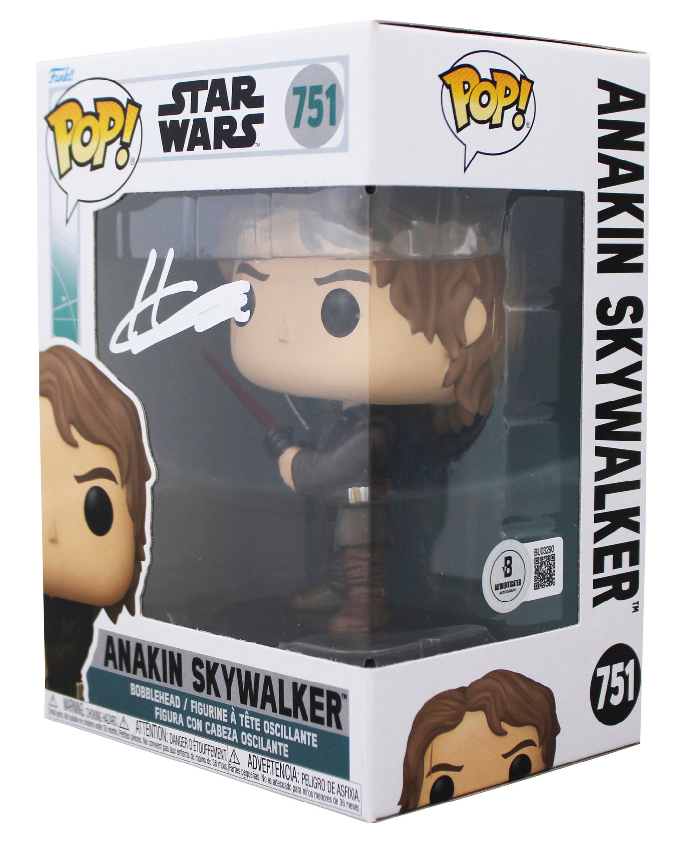Hayden Christiansen Signed Anakin Skywalker #751 Funko Pop Vinyl Figure BAS