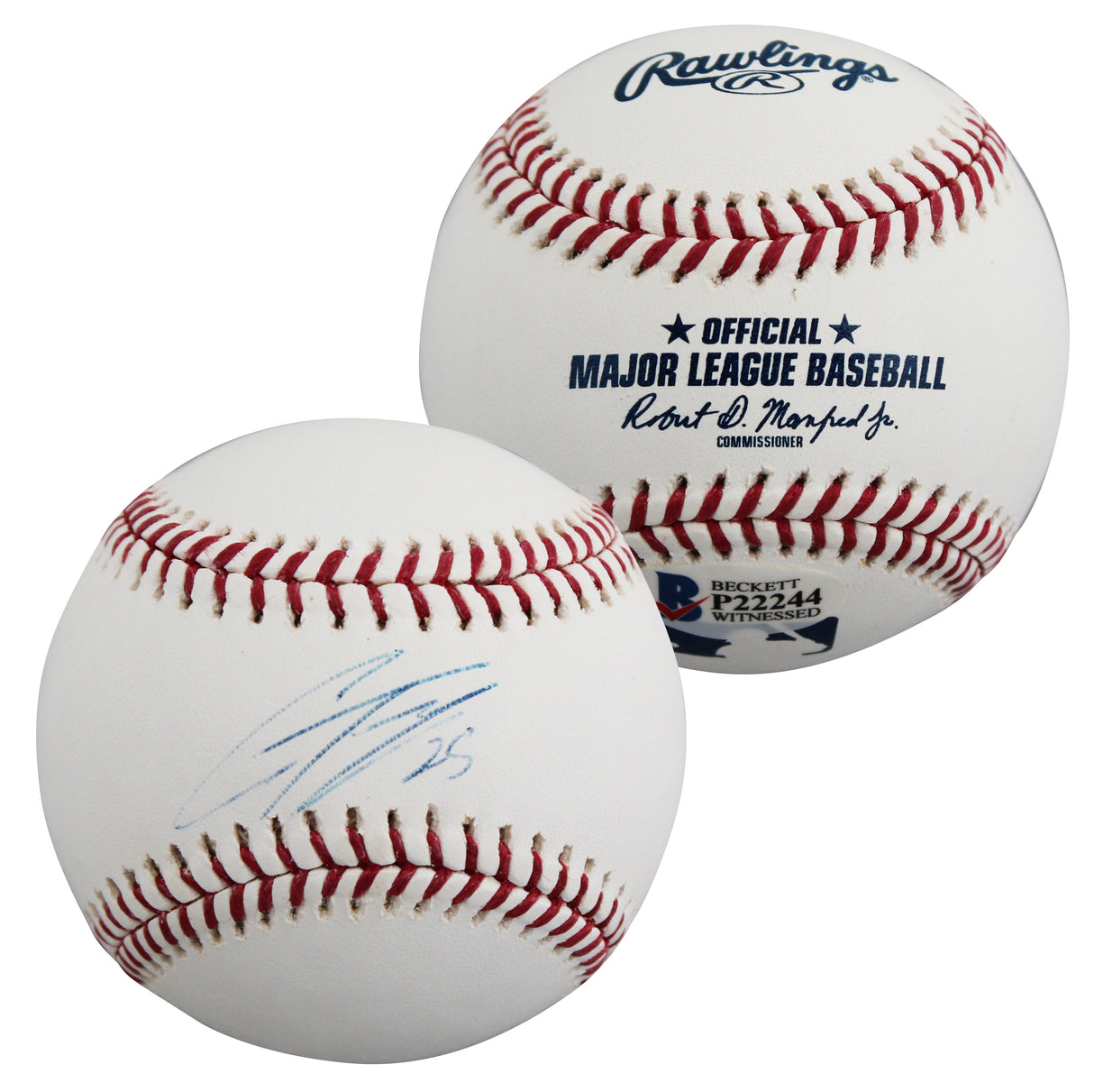 Tigers Gleyber Torres Authentic Signed Robert Manfred OML Baseball BAS #P22244