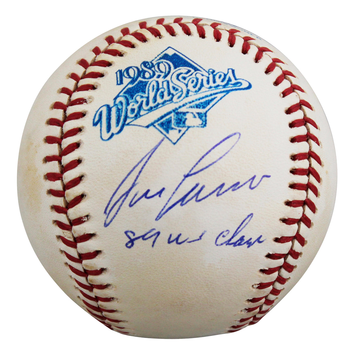Athletics Jose Canseco "89 WS Champs" Signed 1989 WS OML Baseball BAS #W615646