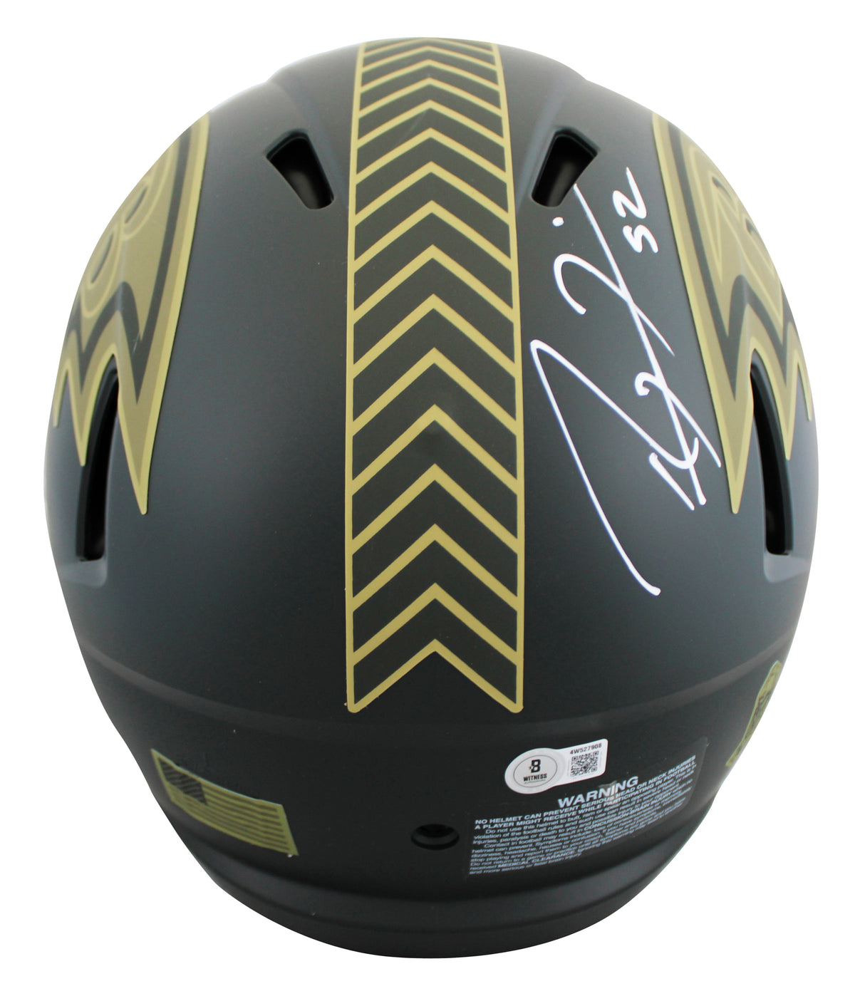 Ravens Ray Lewis Signed STS IV Full Size Speed Proline Helmet W/ Case BAS Wit