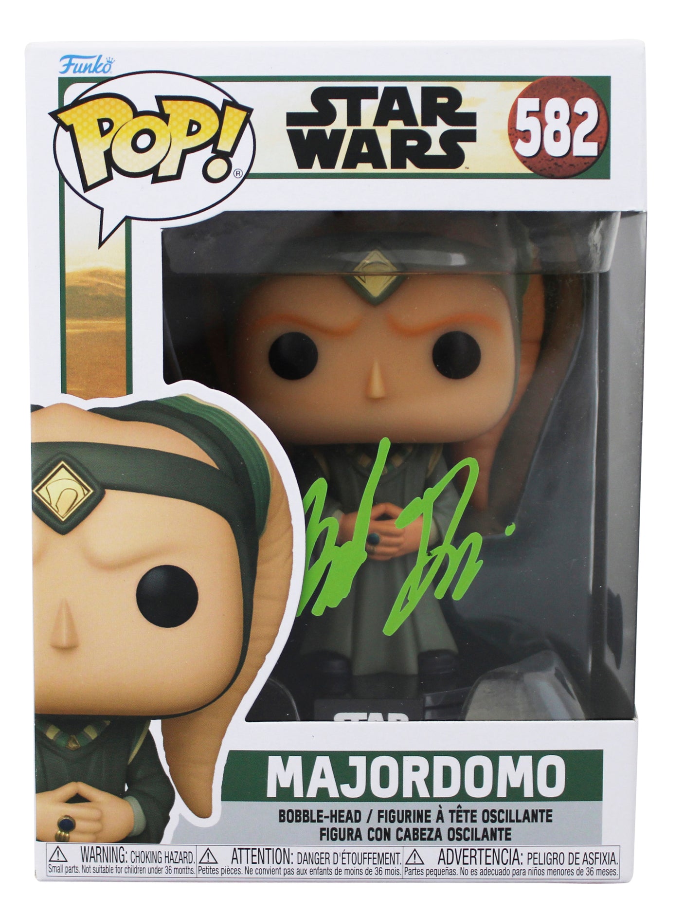 David Pasquesi Signed Star Wars Majordomo #582 Funko Pop Vinyl Figure BAS