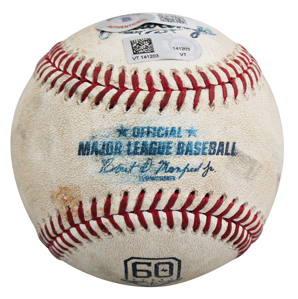 Rangers Marcus Semien Signed Game Used Robert Manfred OML Baseball BAS #BL72001