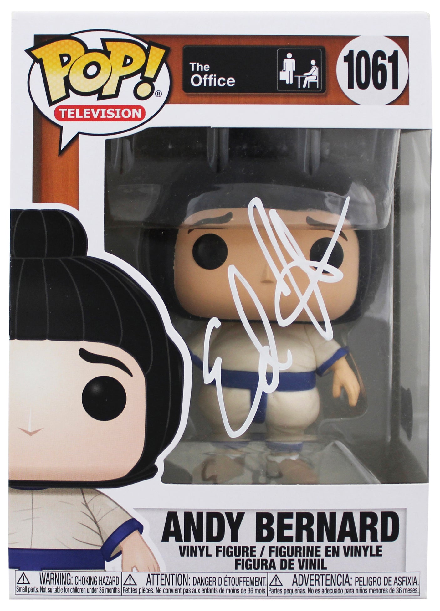 Ed Helms Signed Andy Bernard #1061 Funko Pop Vinyl Figure PSA/DNA #BU55090