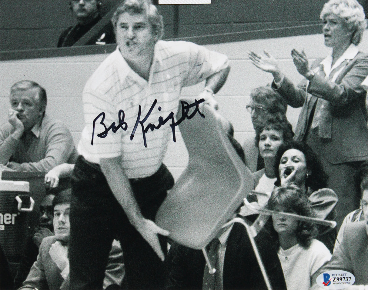Indiana Bobby Knight Authentic Signed 8x10 Framed Photo Autographed BAS #Z99737