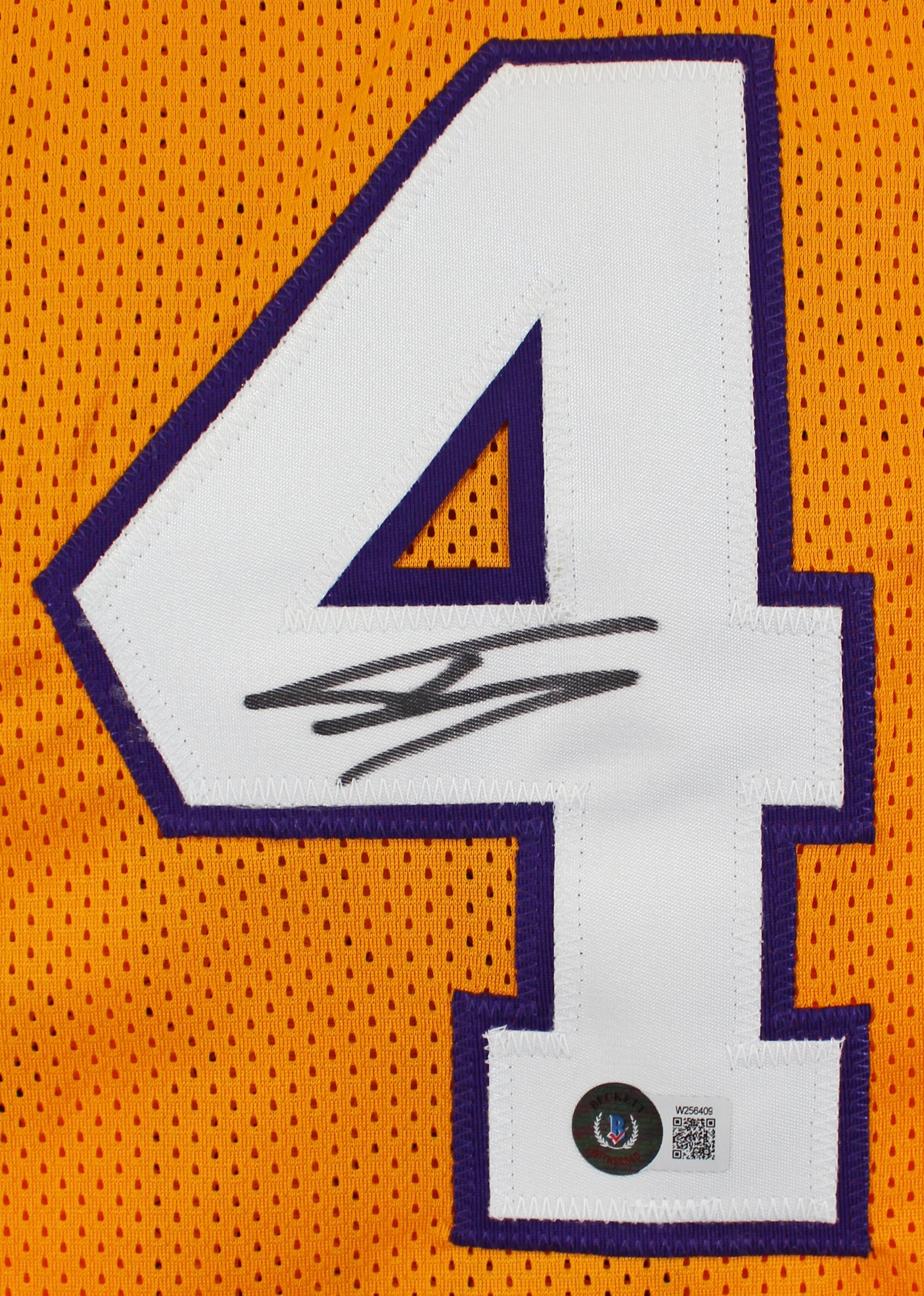 Shaquille O'Neal Authentic Signed Yellow Pro Style Framed Jersey BAS Witnessed 2