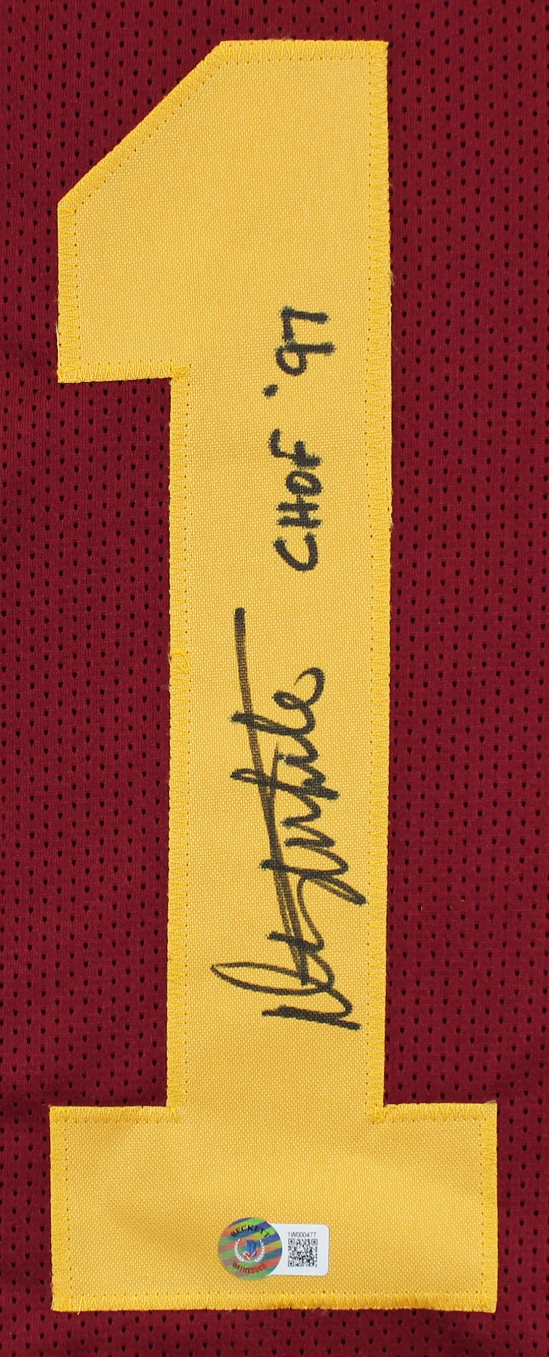 ASU Danny White "CHOF '97" Signed Maroon Pro Style Framed Jersey BAS Witnessed