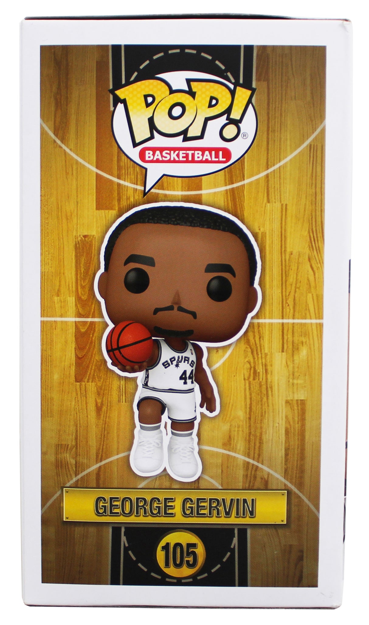Spurs George Gervin Authentic Signed #105 Funko Pop Vinyl Figure BAS #BY103572