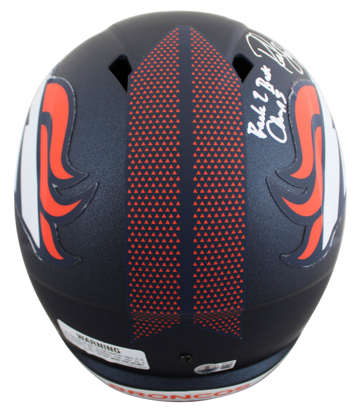Broncos Rod Smith & Ed McCaffrey Signed F/S Speed Rep Helmet W/ Case BAS Witness