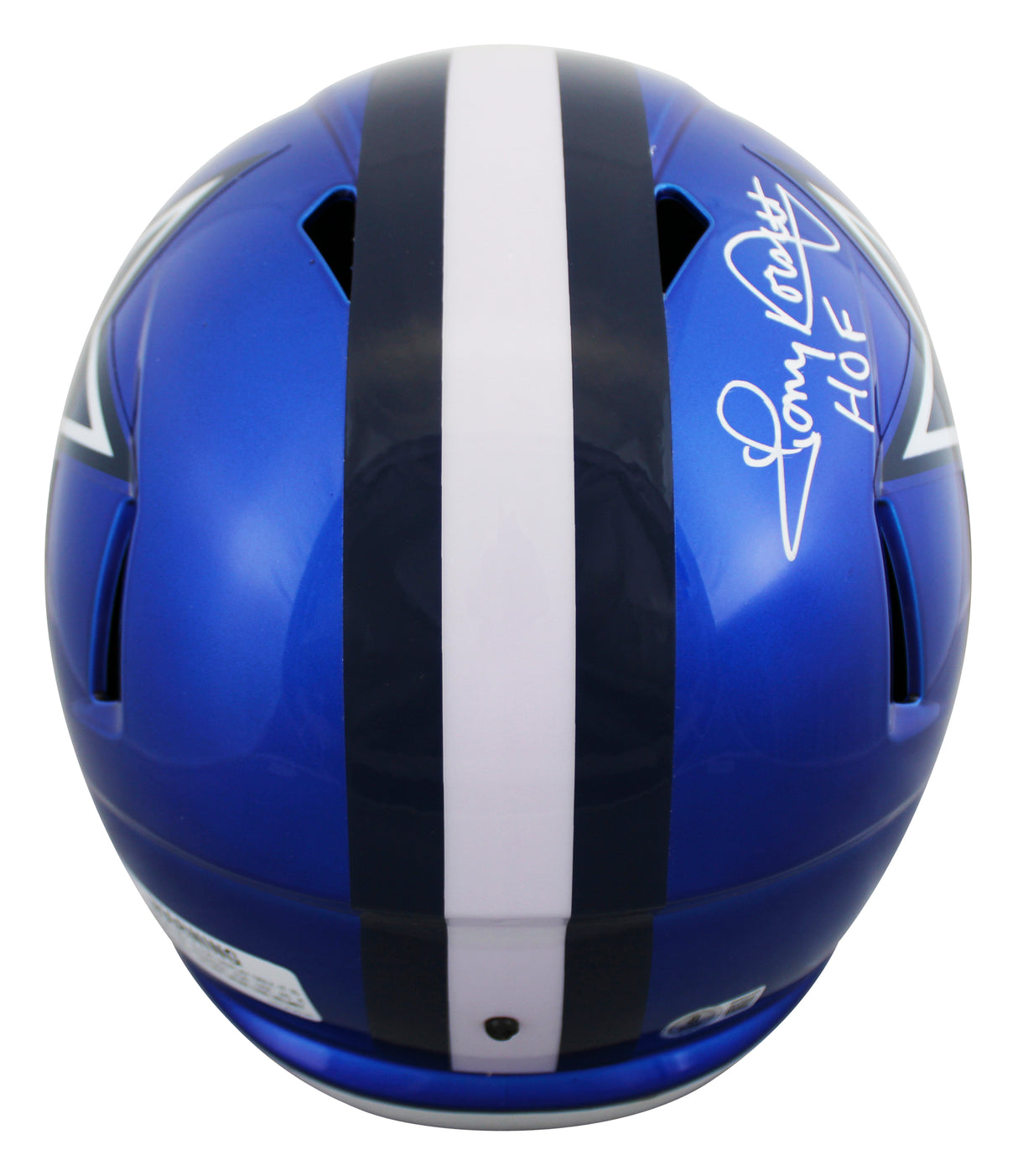 Cowboys Tony Dorsett "HOF" Signed Flash F/S Speed Rep Helmet BAS Wit #4W644195
