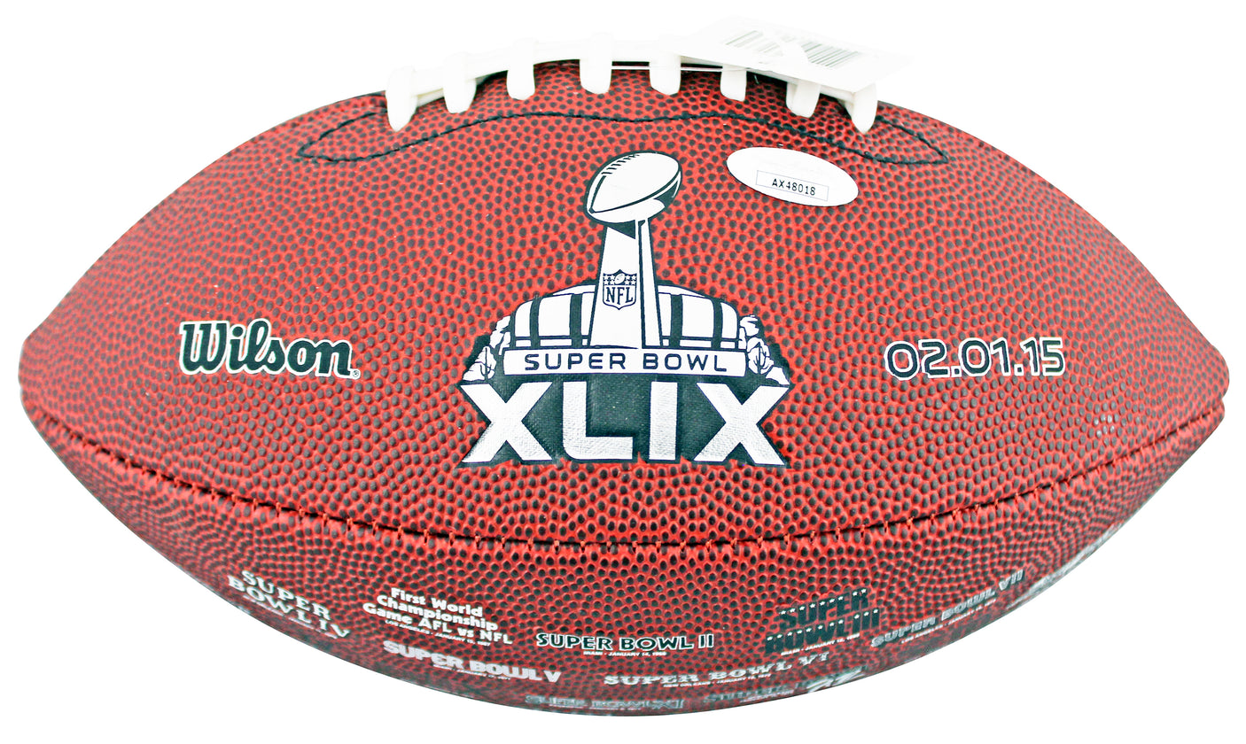 Floyd Little "HOF 10" Signed Wilson SB XLIX Pee Wee Football JSA #AX48018