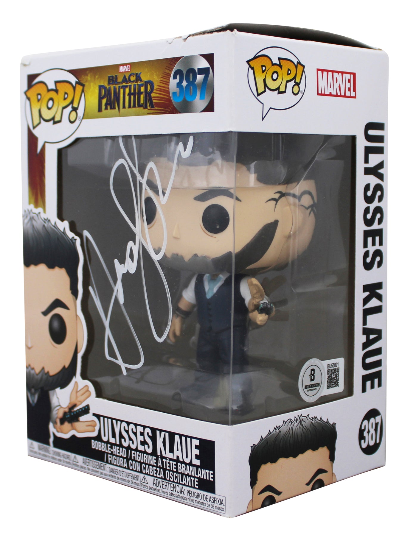 Andy Serkis Black Panther Signed Ulysses Klaue #387 Funko Pop Vinyl Figure BAS