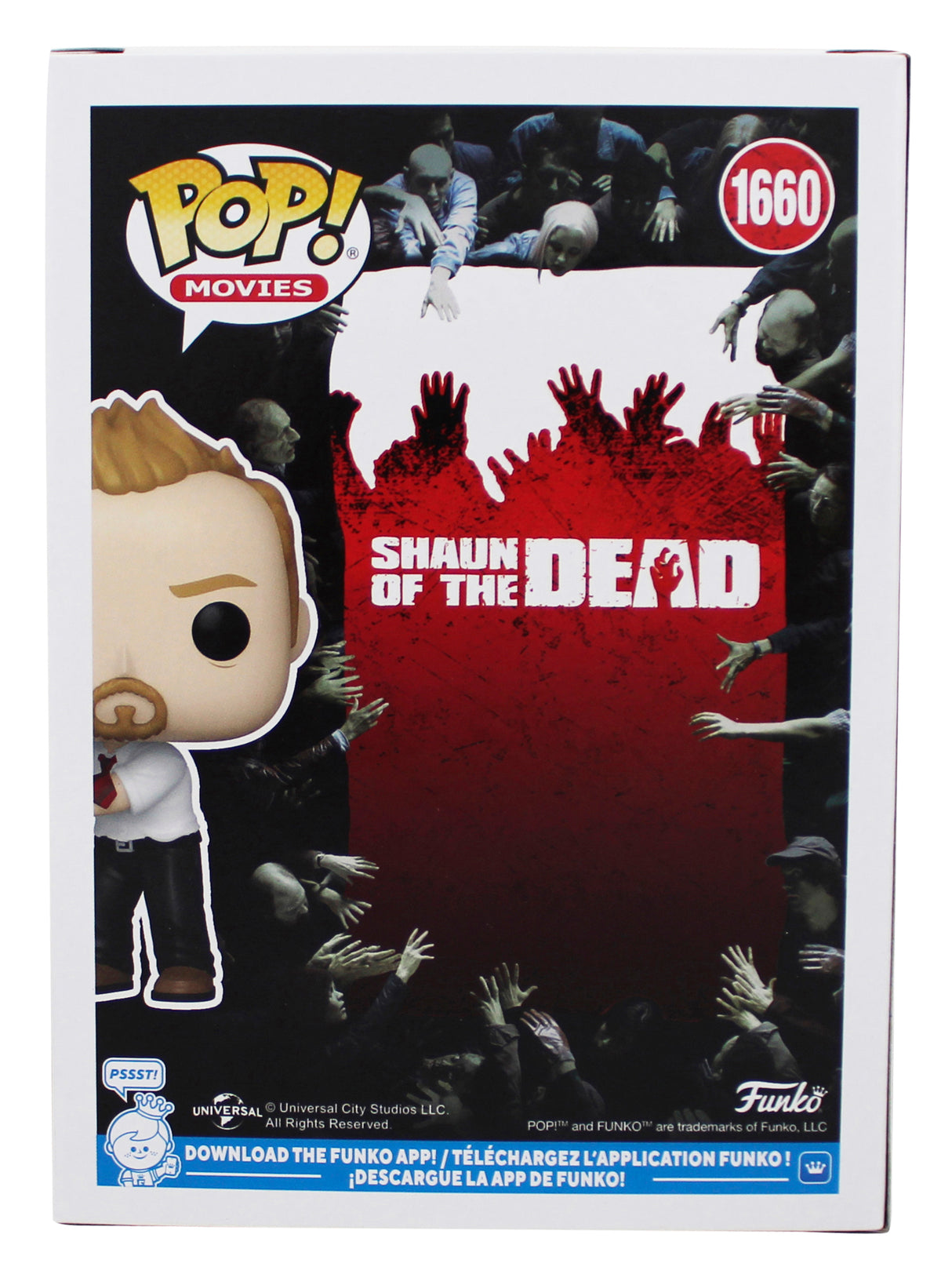 Simon Pegg Shaun of the Dead "Shaun" Signed #1660 Funko Pop Vinyl Figure BAS Wit