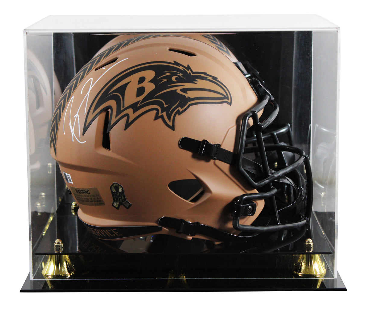 Ravens Ray Lewis Signed STS II Full Size Speed Rep Helmet W/ Case BAS Witnessed