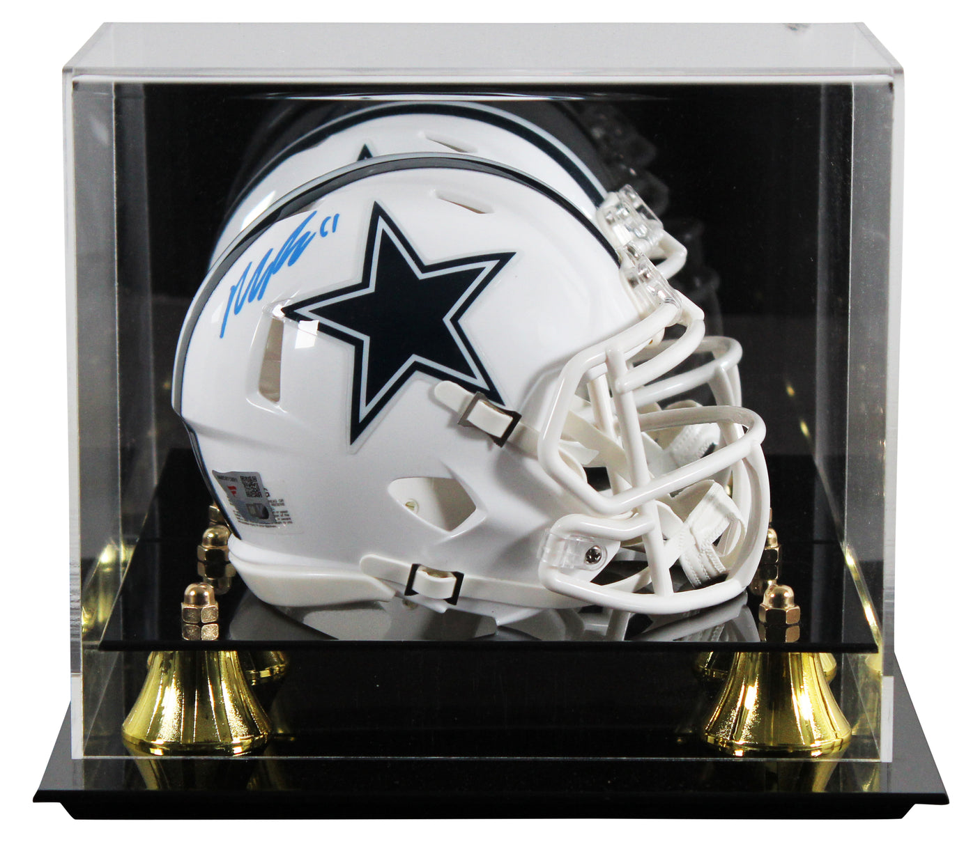 Cowboys Micah Parsons Signed 2022 Alt White Speed Mini Helmet W/ Case Fanatics