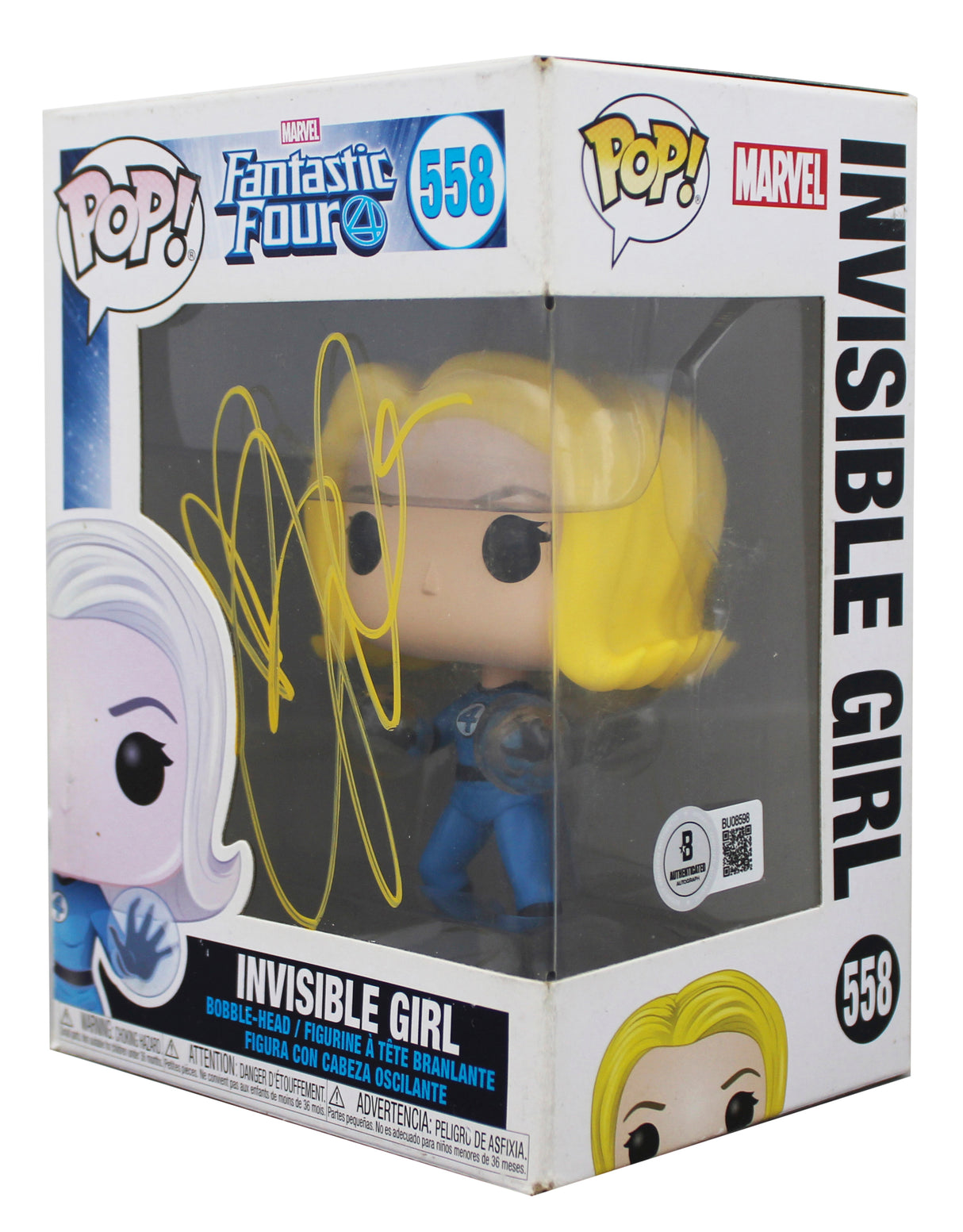 Jessica Alba Fantastic Four Signed Invisible Girl Funko Pop Vinyl Figure BAS