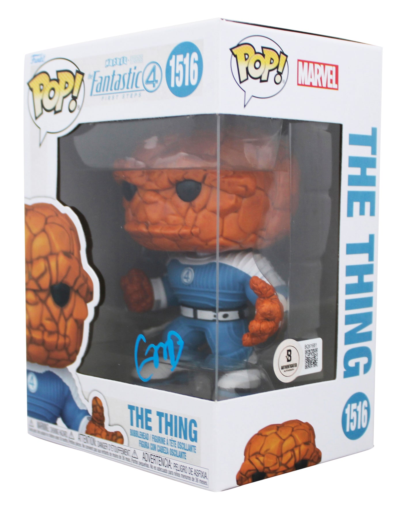 Ebon Moss-Bachrach Fantastic Four Signed The Thing Funko Pop Vinyl Figure BAS