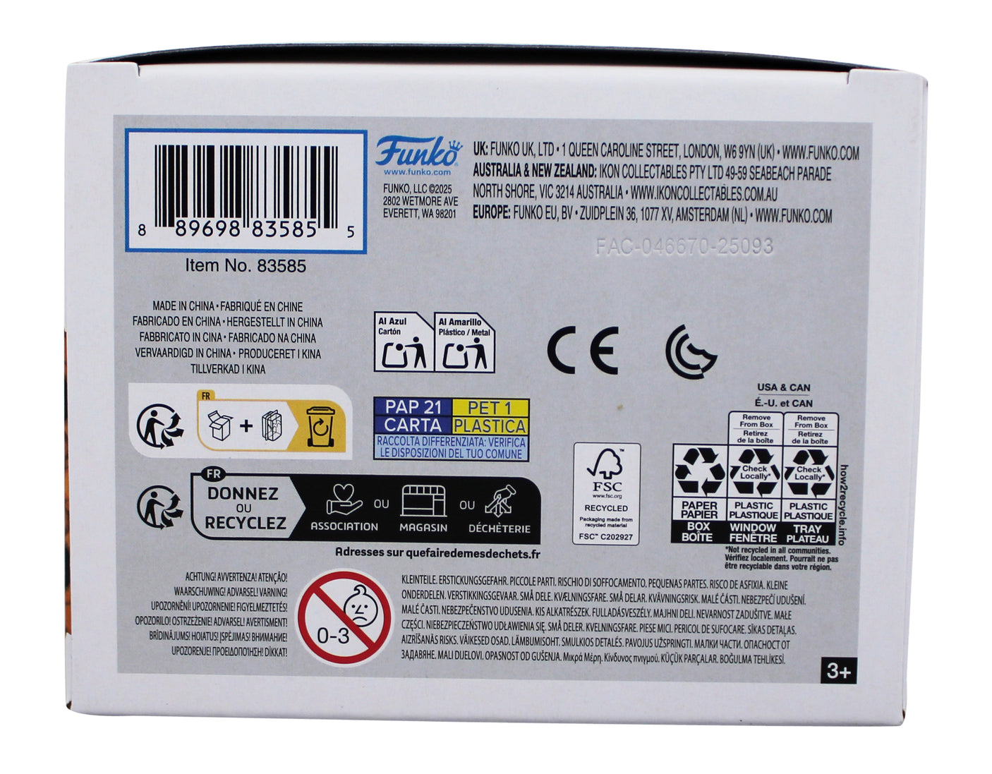 Ebon Moss-Bachrach Fantastic Four Signed The Thing Funko Pop Vinyl Figure BAS