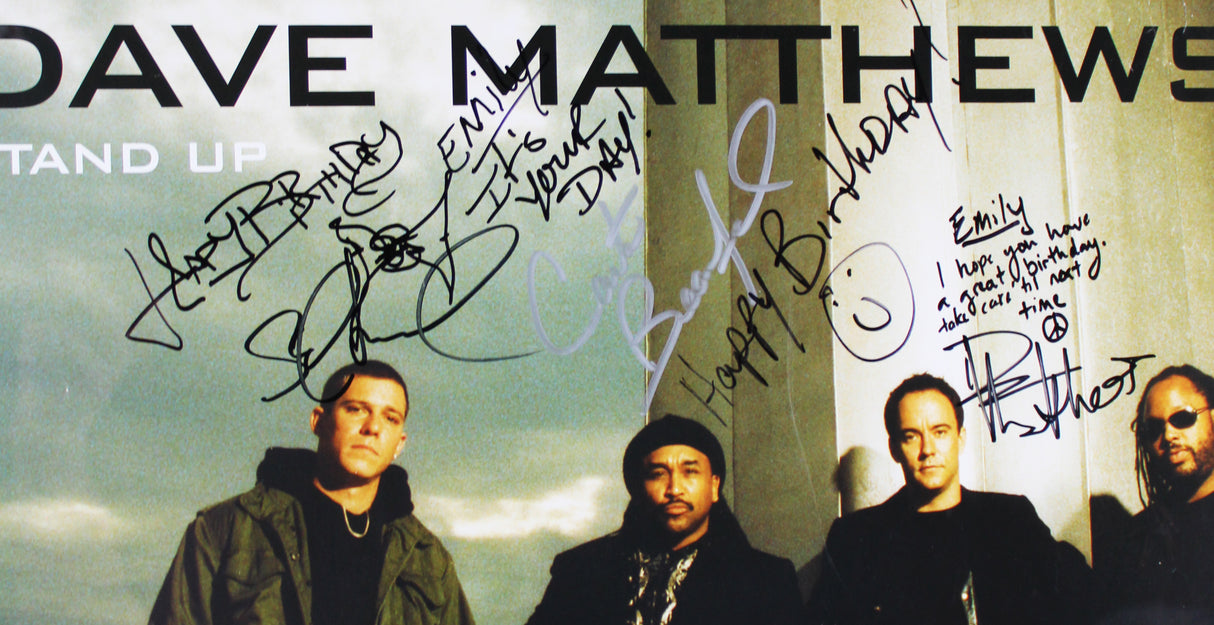 DMB (5) Matthews, Lessard, Tinsley +2 Signed & Framed 18x24 Poster JSA #ZZ66507