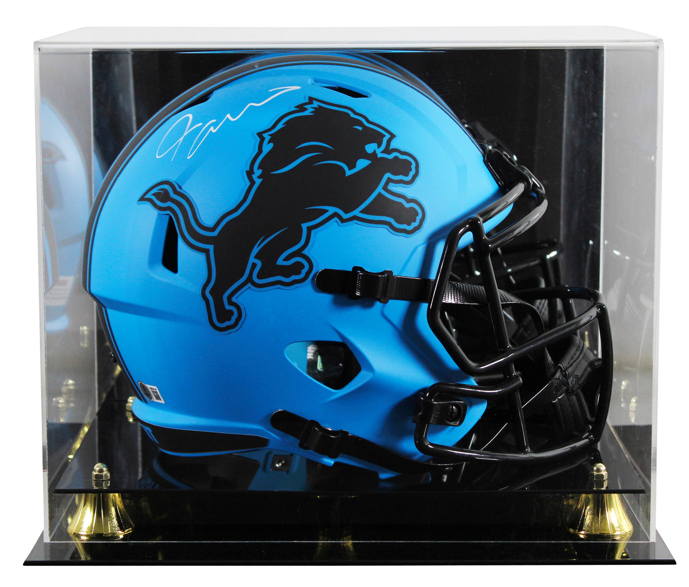 Lions Jameson Williams Signed Rave Full Size Speed Rep Helmet W/ Case BAS Wit