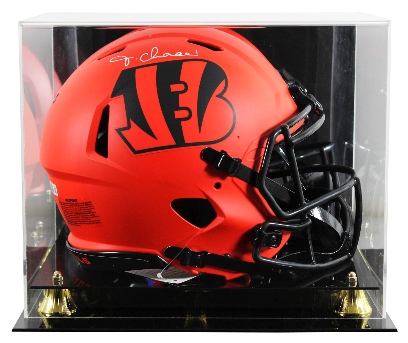 Bengals Ja'Marr Chase Signed Rave Full Size Speed Proline Helmet W/ Case BAS Wit