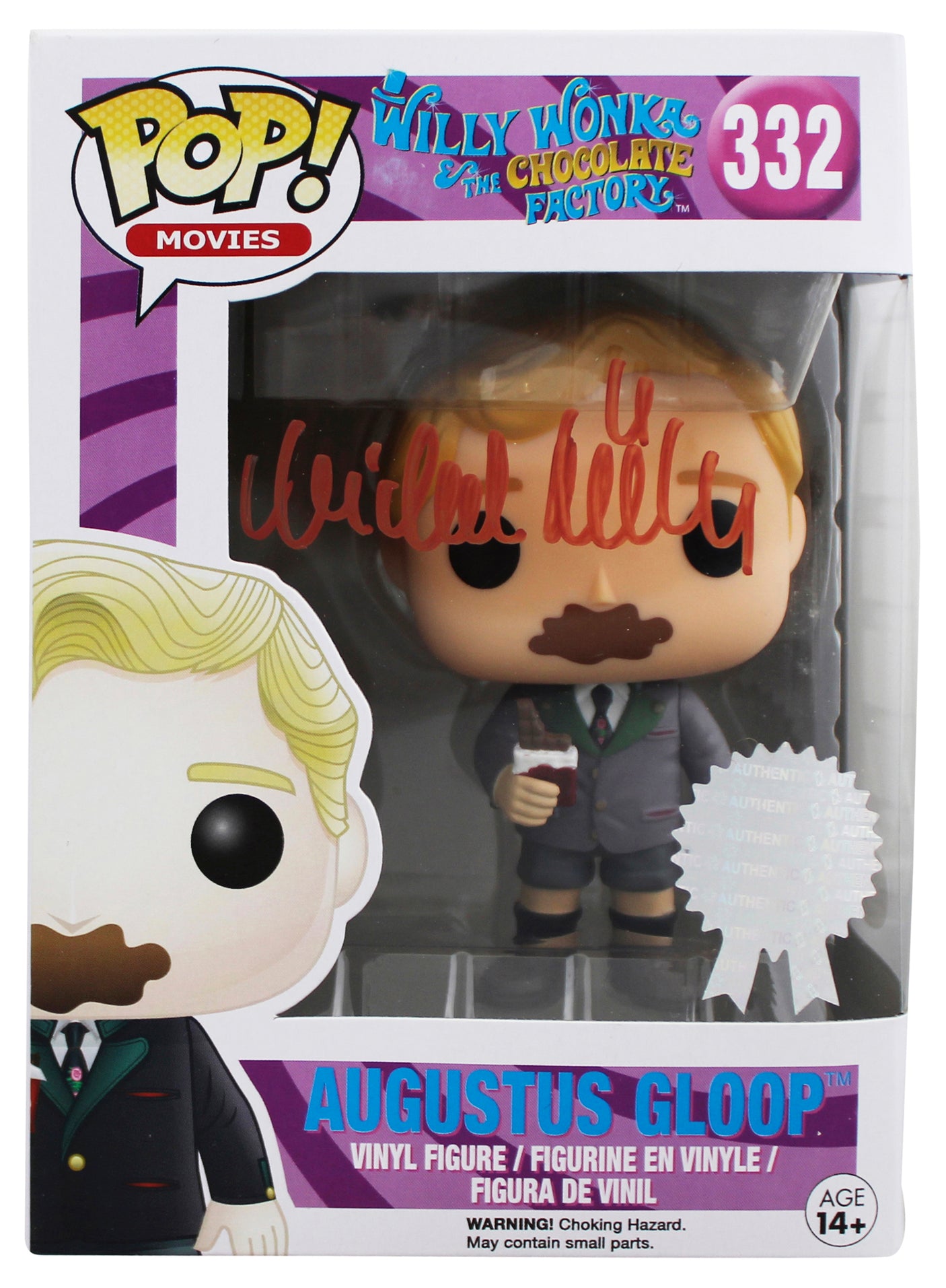 Michael Bellner Willy Wonka Signed Augustus Gloop Funko Pop Vinyl Figure JSA