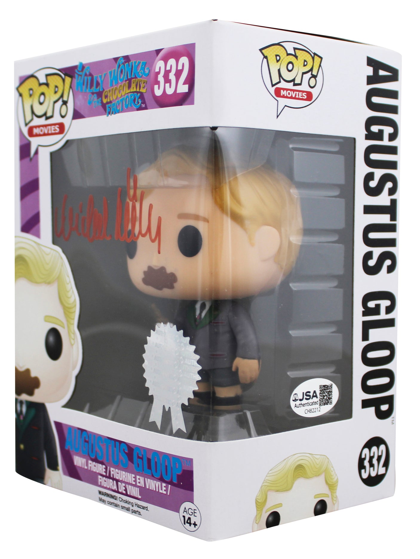 Michael Bellner Willy Wonka Signed Augustus Gloop Funko Pop Vinyl Figure JSA