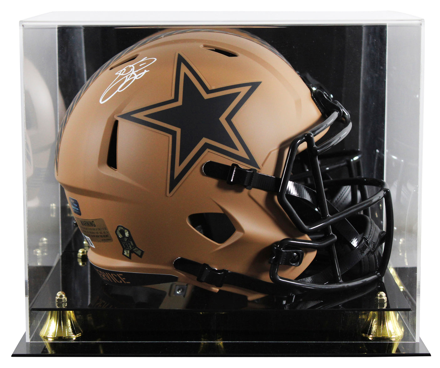 Cowboys Emmitt Smith Signed STS II Full Size Speed Rep Helmet W/ Case BAS Wit