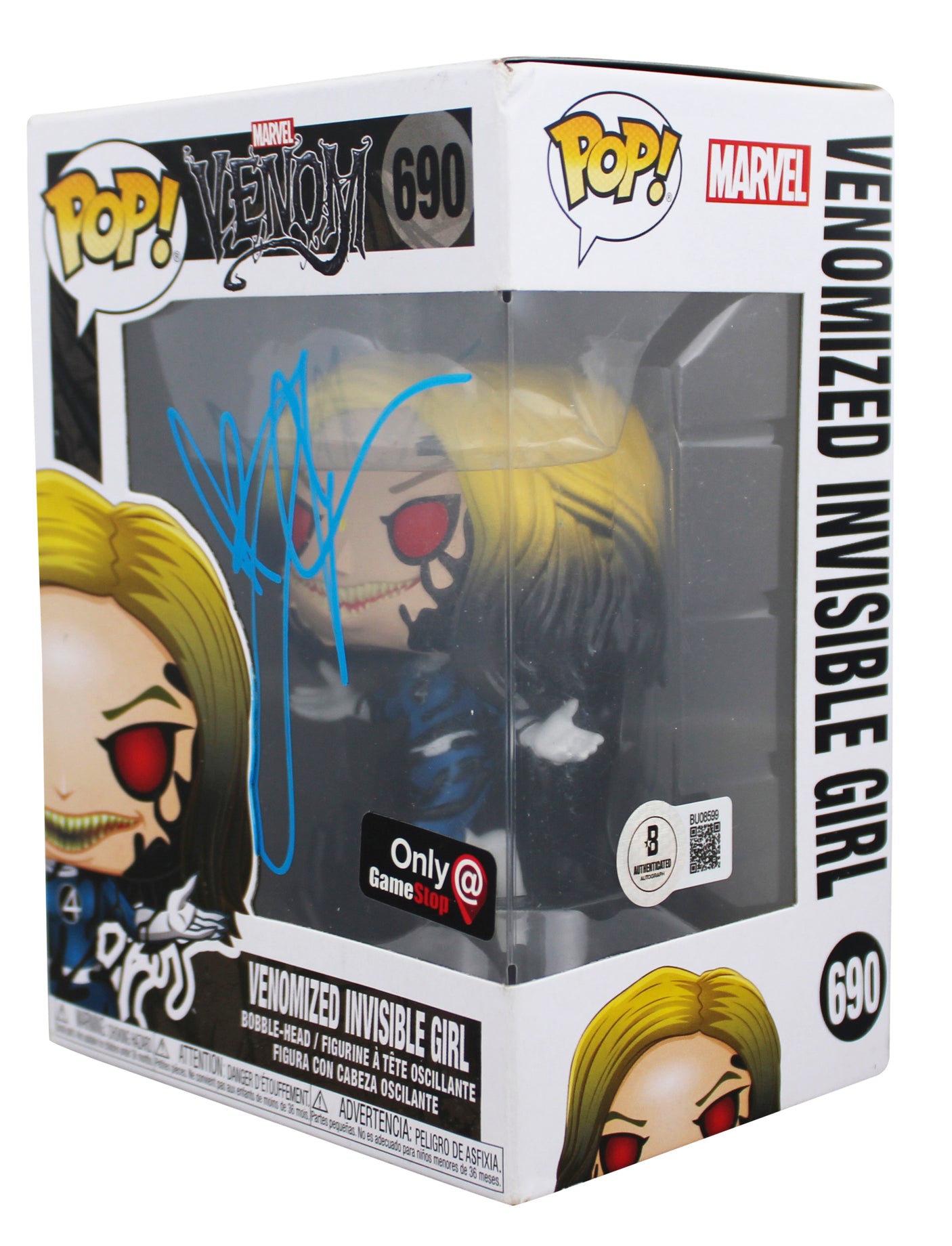 Jessica Alba Signed Venomized Invisible Girl #690 Funko Pop Vinyl Figure BAS