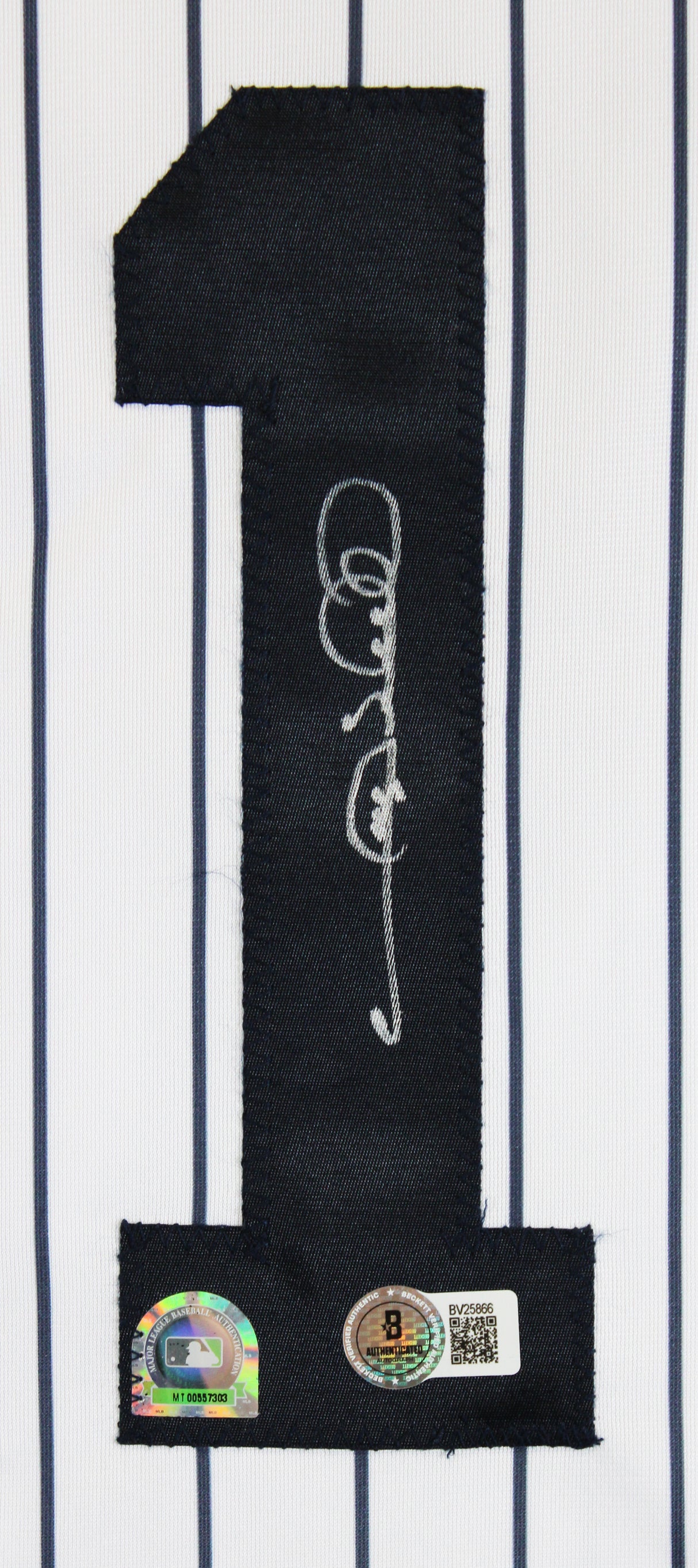 Gary Sheffield Authentic Signed White Pinstripe Pro Style Jersey Autographed BAS