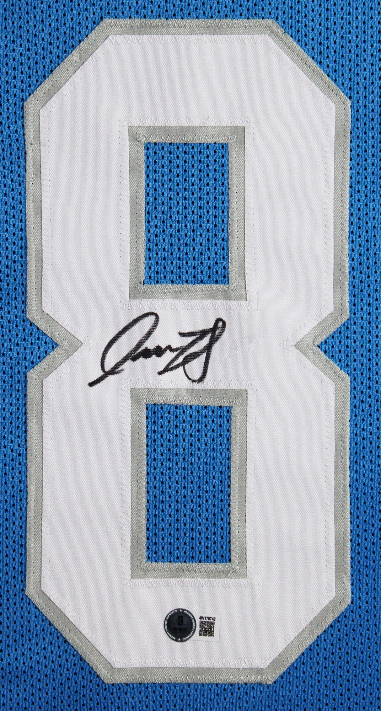 Isaac TeSlaa Authentic Signed Blue Pro Style Framed Jersey BAS Witnessed