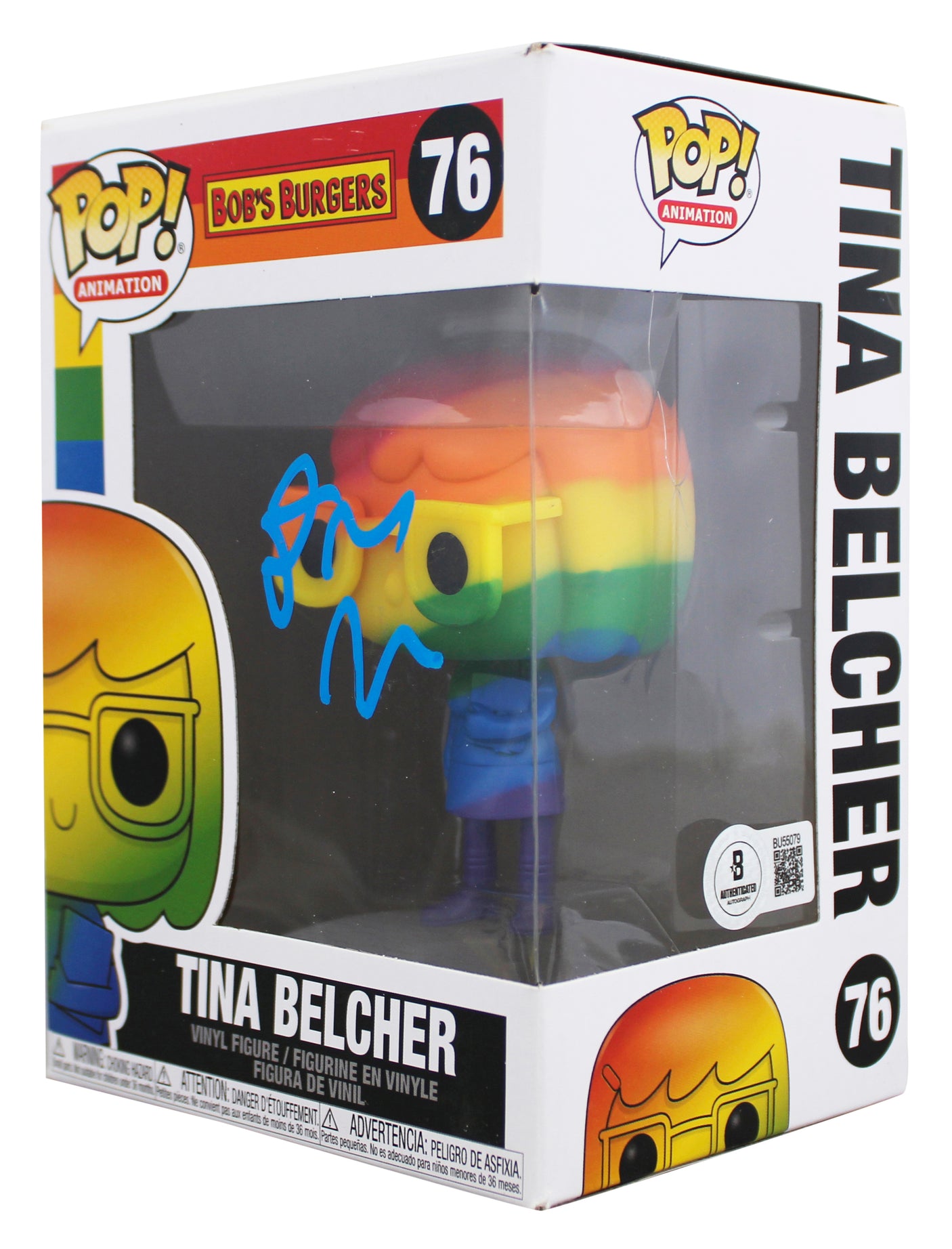Dan Mintz Bob's Burgers Signed Tina Belcher #76 Funko Pop Vinyl Figure BAS 1