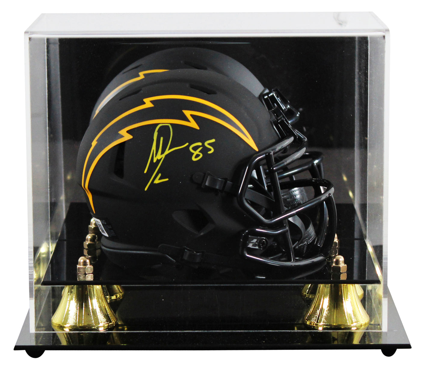 Chargers Antonio Gates Signed Eclipse Speed Mini Helmet W/ Case BAS Witnessed