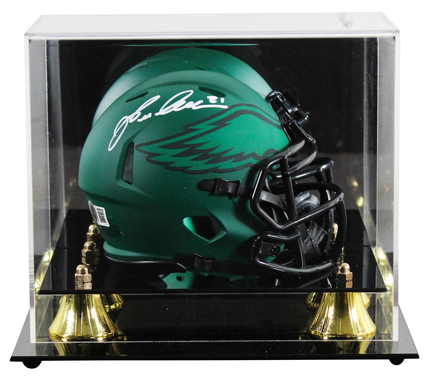 Eagles Eric Allen Authentic Signed Rave Speed Mini Helmet W/ Case BAS Witnessed