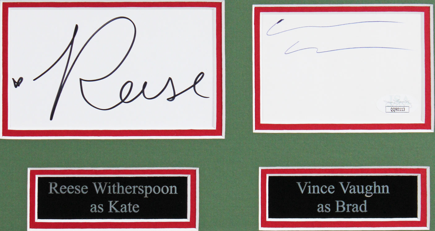Reese Witherspoon & Vince Vaughn Four Christmases Signed Framed Display BAS LOA