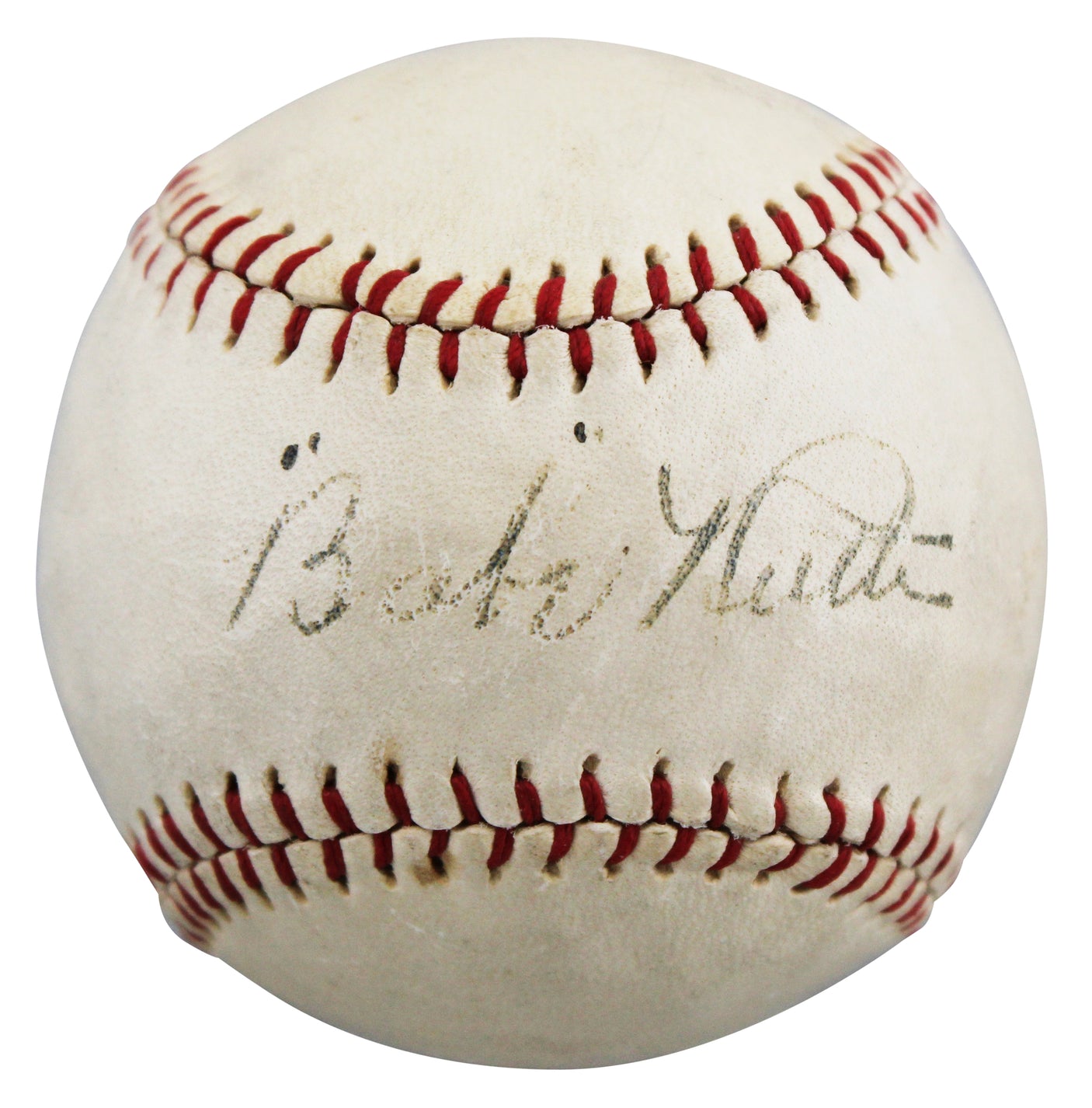 Yankees Babe Ruth Signed 1920's Spalding League Junior Baseball PSA/DNA #AD02216