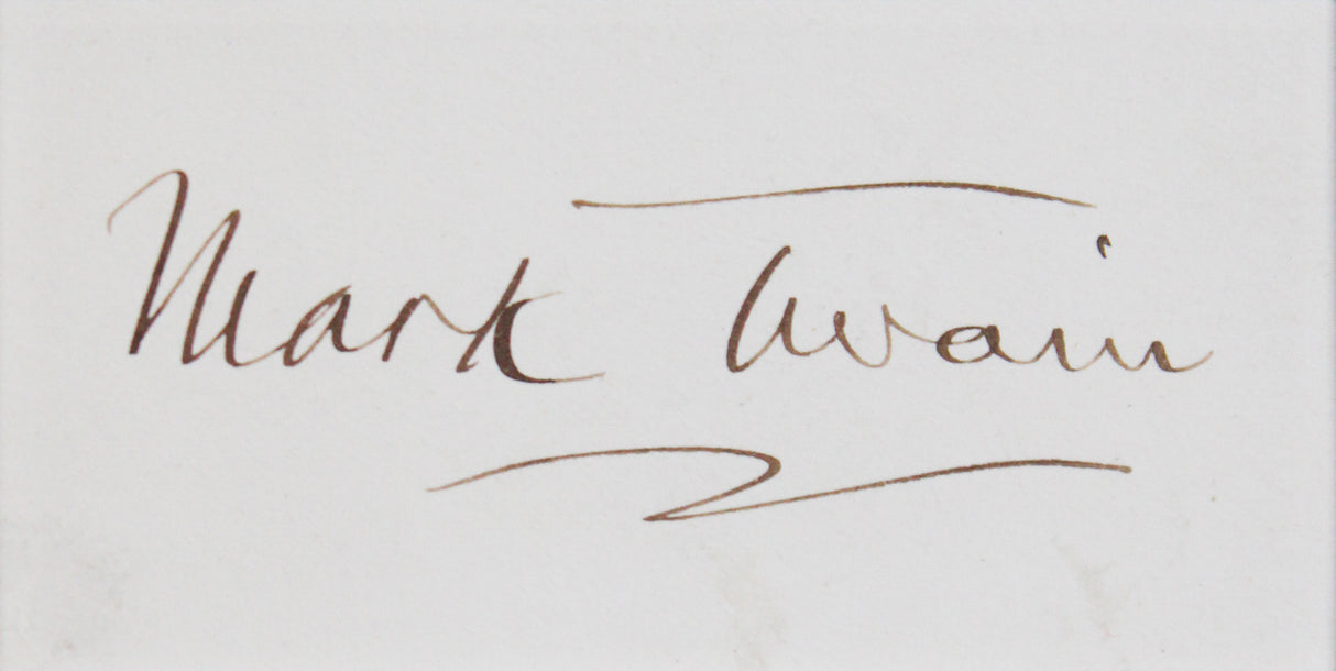 Samuel Clemens Mark Twain Authentic Signed 1.5x3 Cut Signature BAS #AG010055