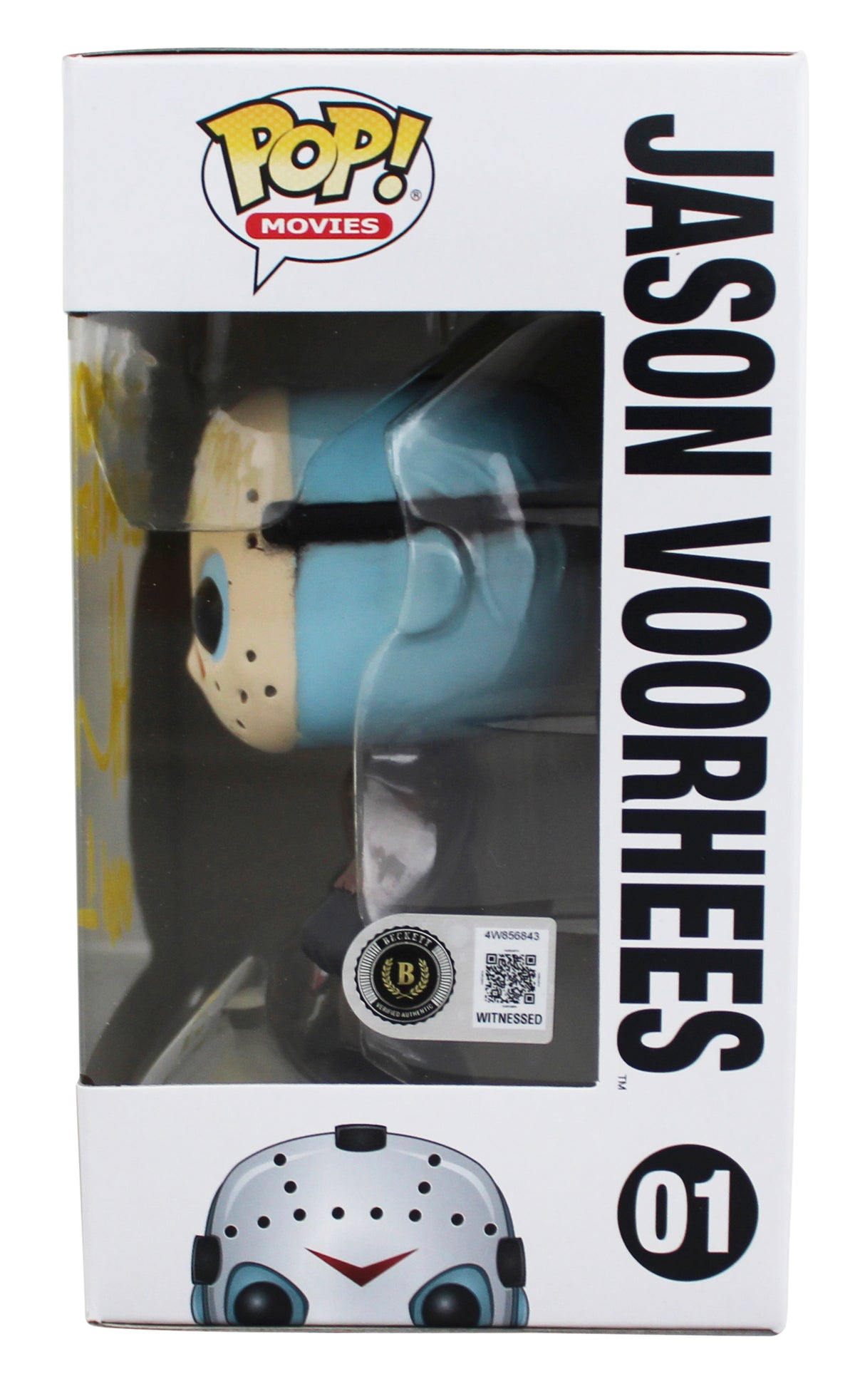 Ari Lehman "2x Insc" Signed #01 Funko Pop Figure w/ Yellow Sig BAS Witnessed
