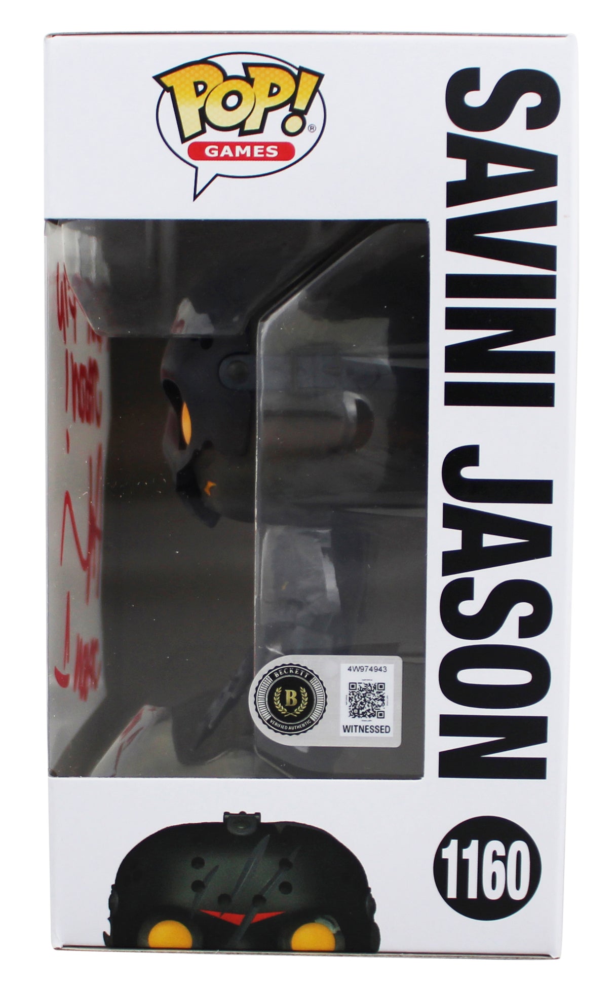 Ari Lehman "2x Insc" Signed Jason #1160 Funko Pop Figure w/ Red Sig BAS Witness