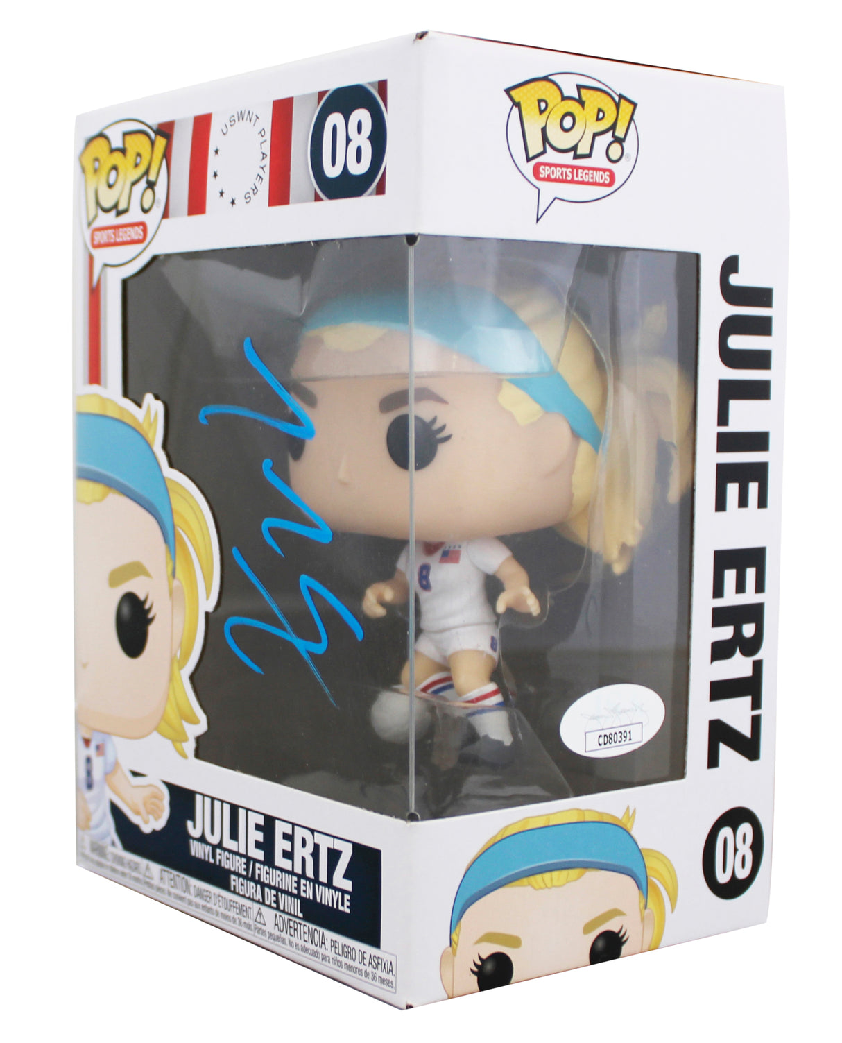 Julie Ertz USA Soccer Authentic Signed #08 Funko Pop Vinyl Figure JSA #CD80391