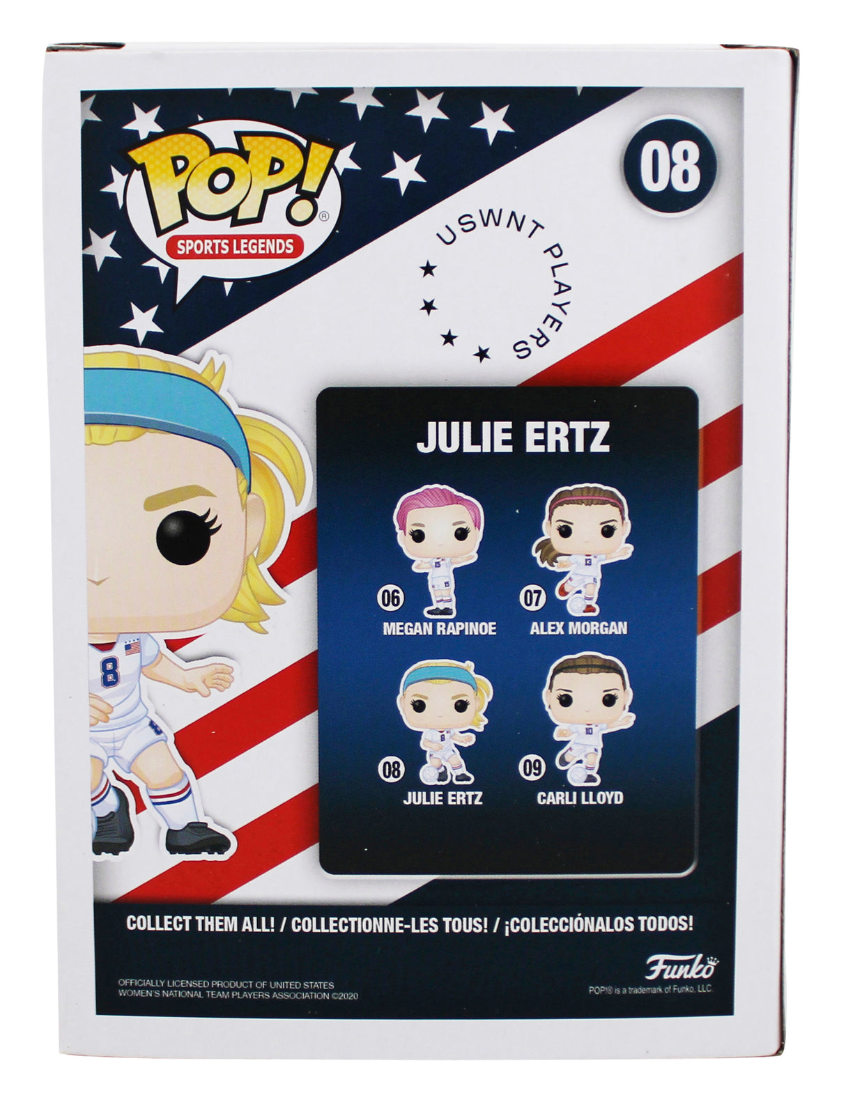 Julie Ertz USA Soccer Authentic Signed #08 Funko Pop Vinyl Figure JSA #CD80391