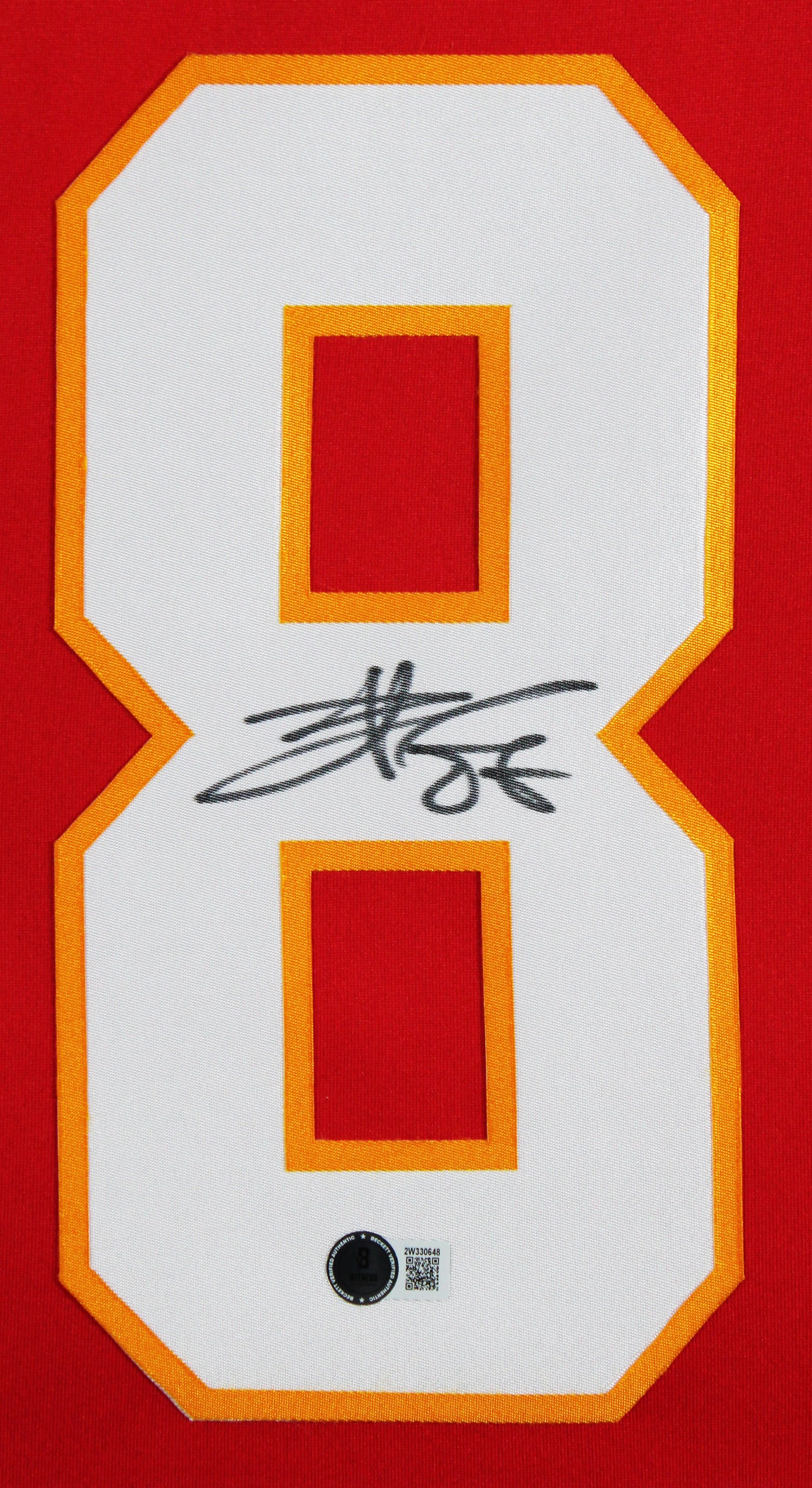 Chiefs Travis Kelce Authentic Signed Red Nike Limited Framed Jersey BAS Witness