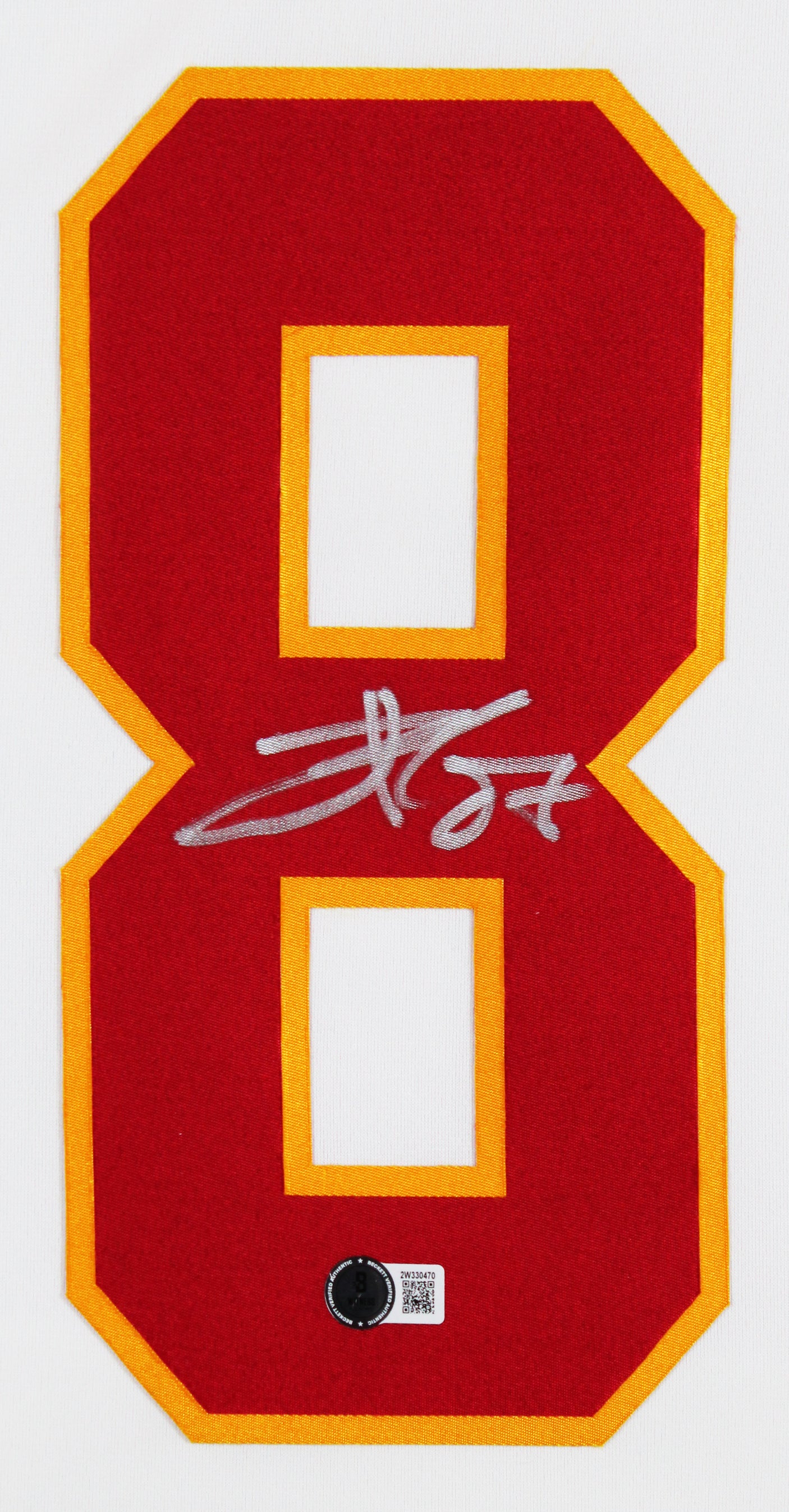 Chiefs Travis Kelce Signed White Nike Limited Framed Jersey BAS Witnessed