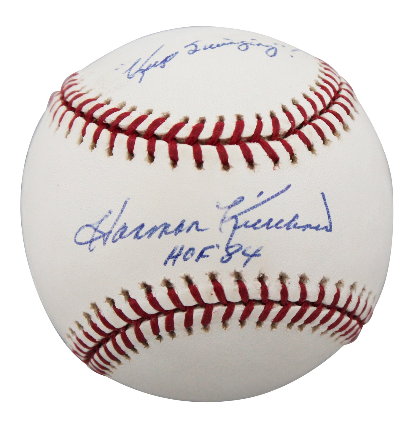 Twins Harmon Killebrew "HOF 84, Keep Swinging!" Signed OML Baseball BAS #BU64229