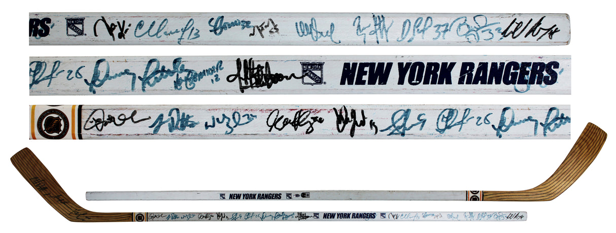 Rangers (23) Richter, Messier, Kurri +20 Signed NHL Hockey Stick BAS #AG010123