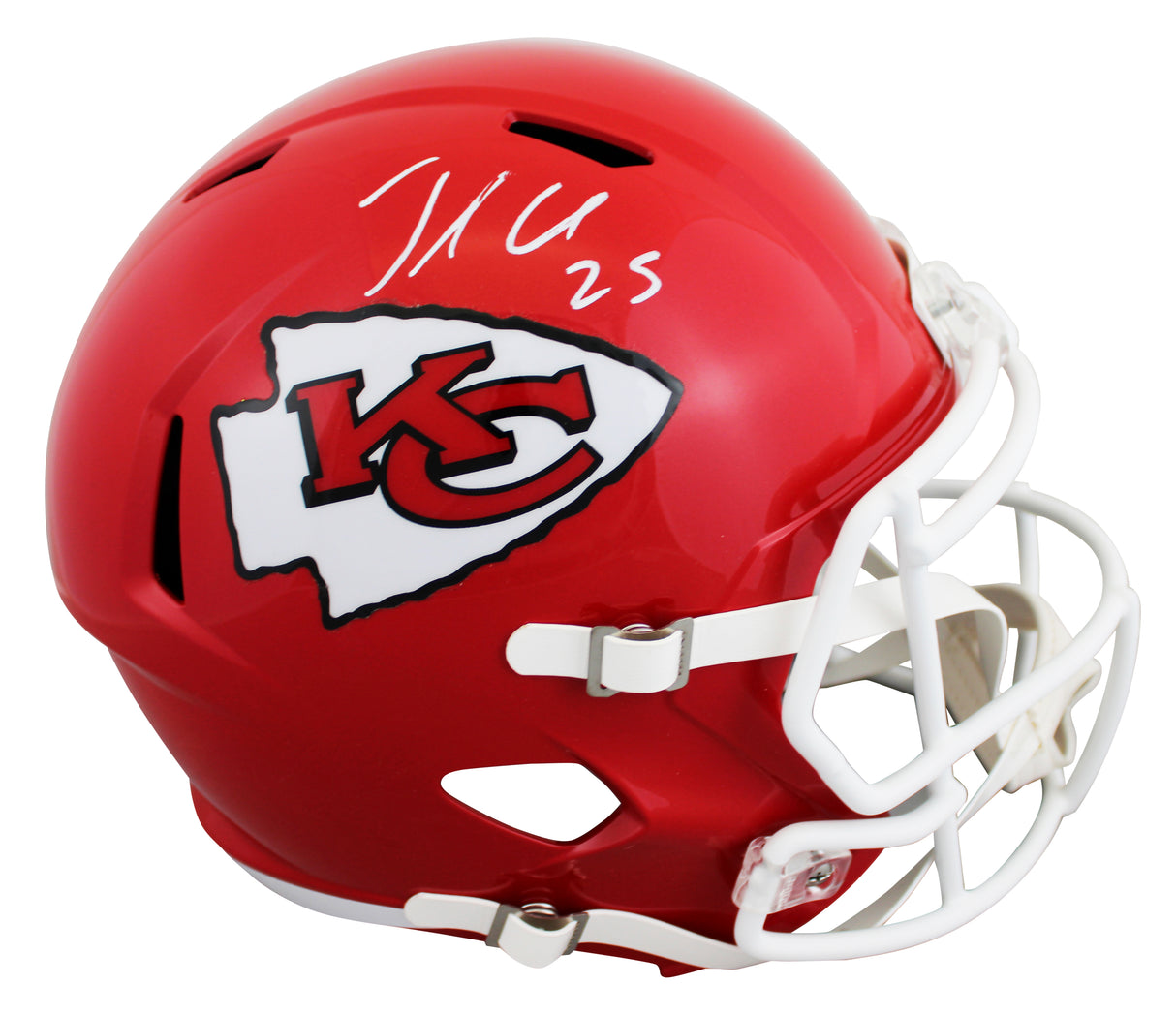 Chiefs Jamaal Charles Signed Full Size Speed Rep Helmet BAS Witnessed #4W426590