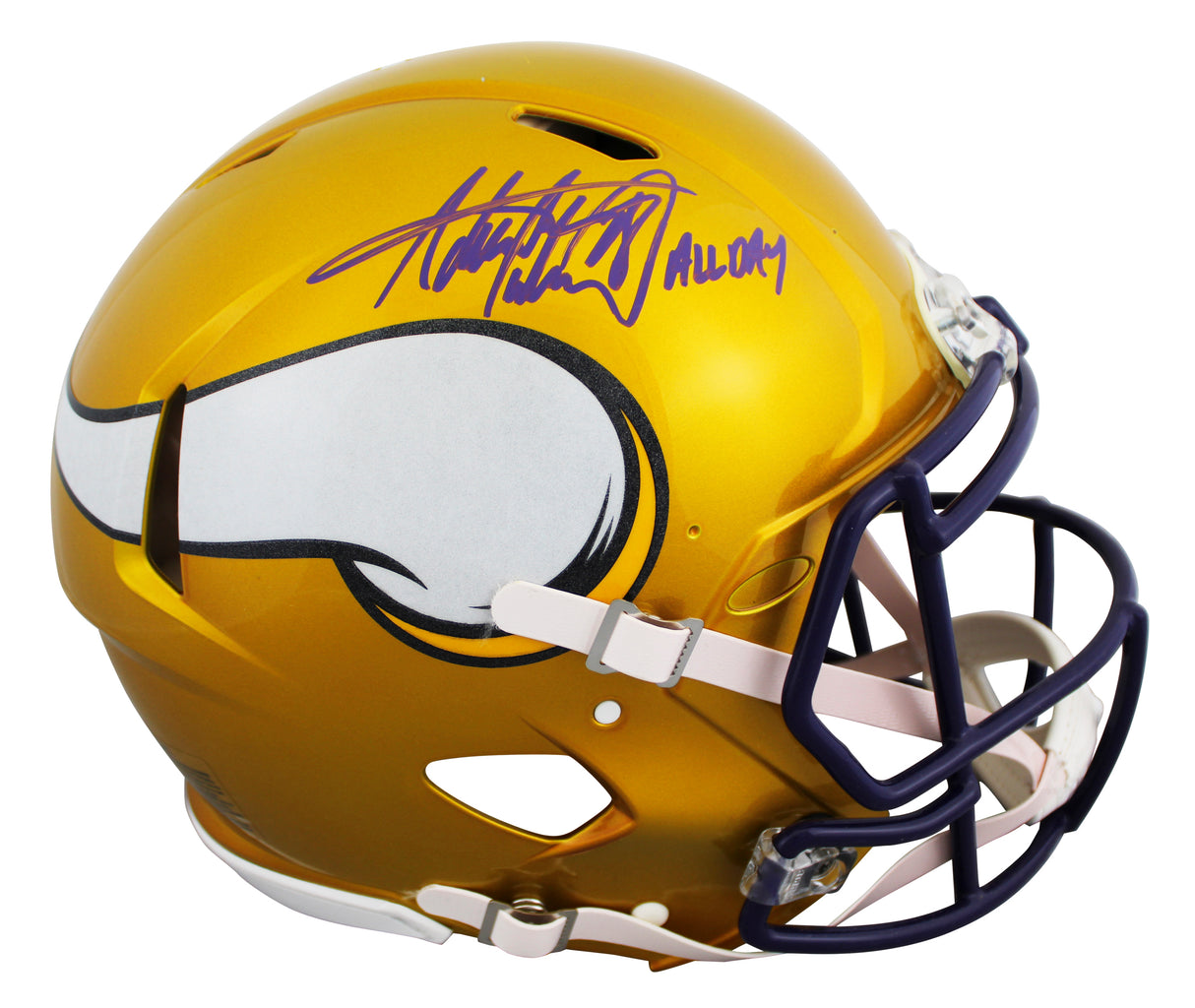 Vikings Adrian Peterson "All Day" Signed F/S Speed Proline Helmet BAS W #WS10355