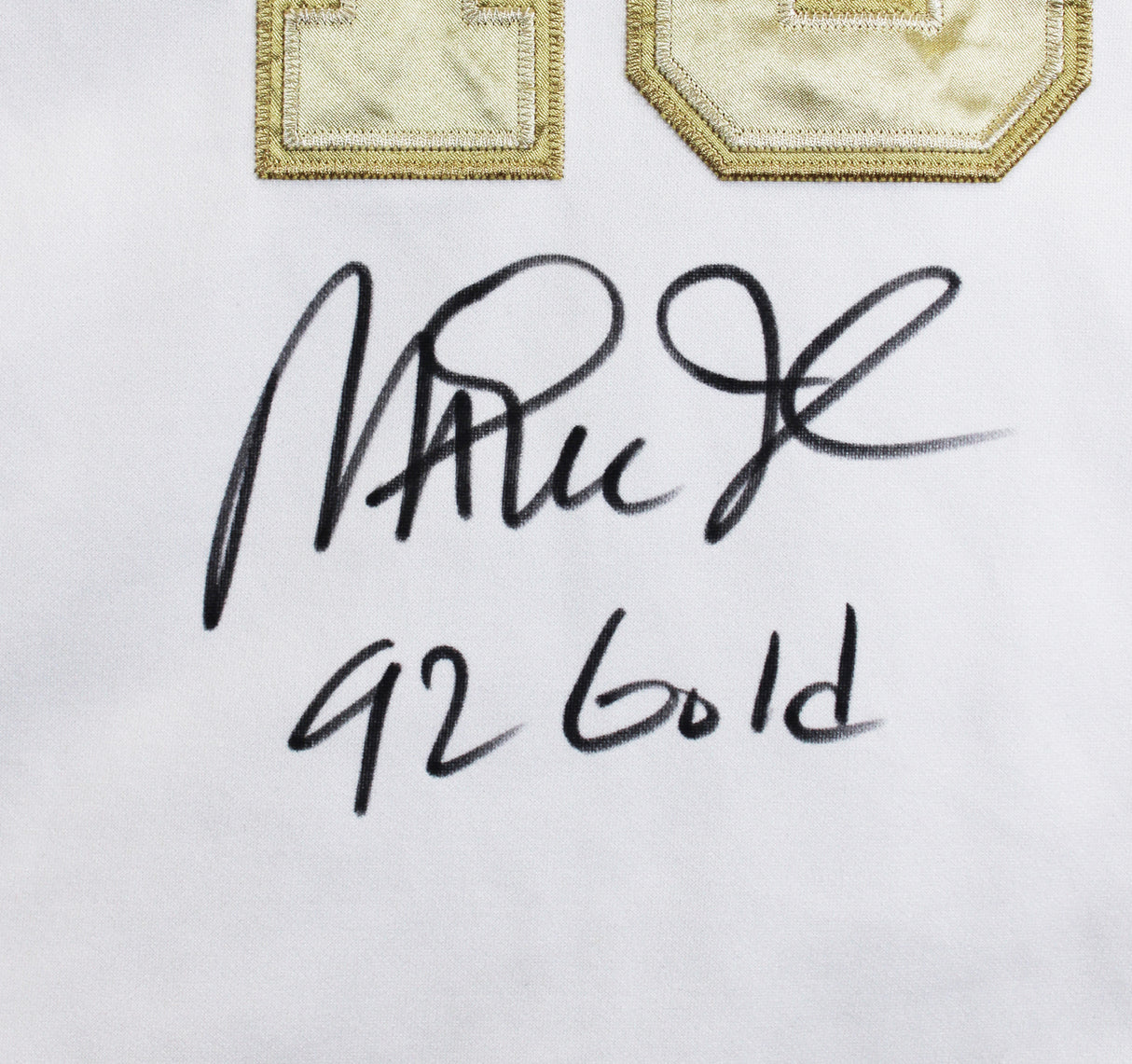 Magic Johnson "92 Gold" Signed White & Gold Nike Team USA Jersey BAS W #5W006547