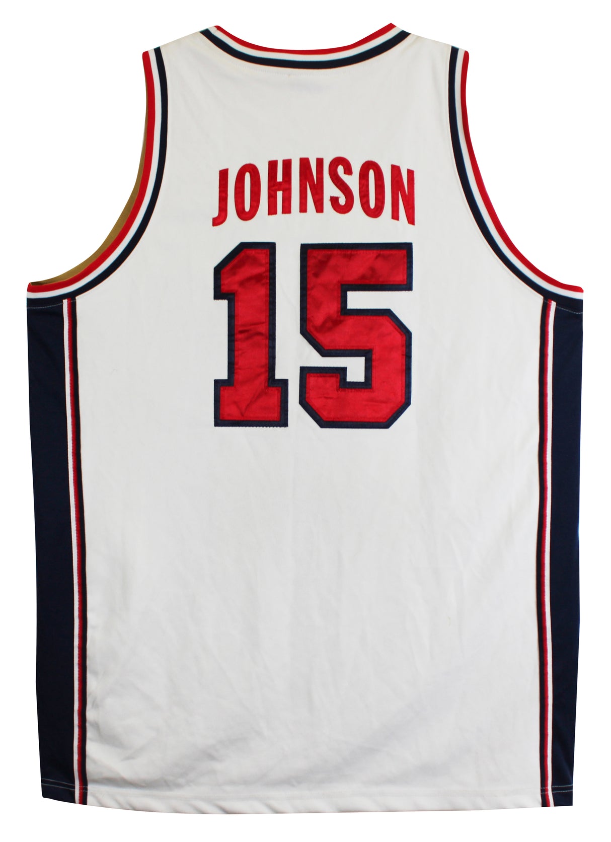 Magic Johnson "92 Gold" Signed White Nike Team USA Jersey BAS Witness #5W006546