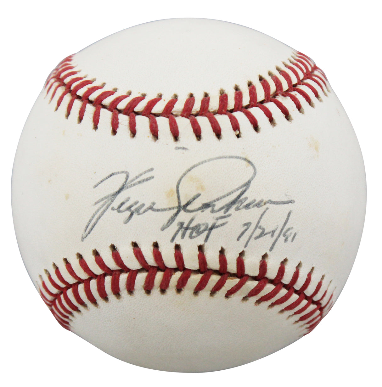Cubs Fergie Jenkins "HOF 7/21/81" Signed William White ONL Baseball BAS #BU64230